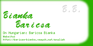 bianka baricsa business card